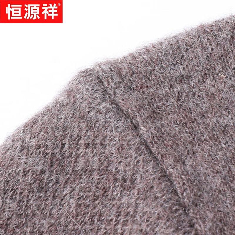 Hengyuanxiang Men's 100% Wool Thickened Turtleneck Sweater