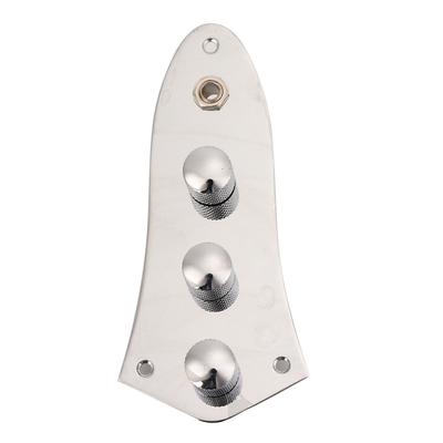Plaque de contrôle pour guitare électrique Interrupteur Câblé Alliage de Zinc avec Bouton Moleté pour Jazz Bass