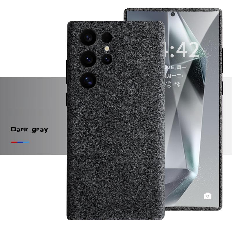 

Роскошный чехол из замшевой кожи, импортированной из Италии, с сильным MagSafe для телефона Samsung Galaxy S24 S25 Ultra Plus, премиальный чехол с полной защитой Artificial Leather&Galaxy S25 темно серый