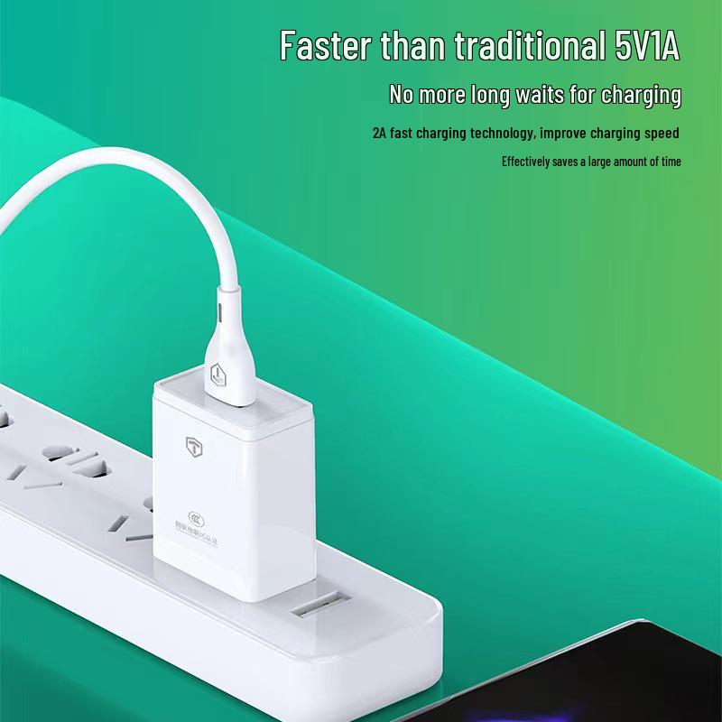 3C Certified 2A Fast Charger for Android & Apple Phones with Charging Headset & Fast Charging Cable