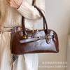 Premium retro brown small bag 2025 new fashion versatile women's messenger bag super fire portable shell bag