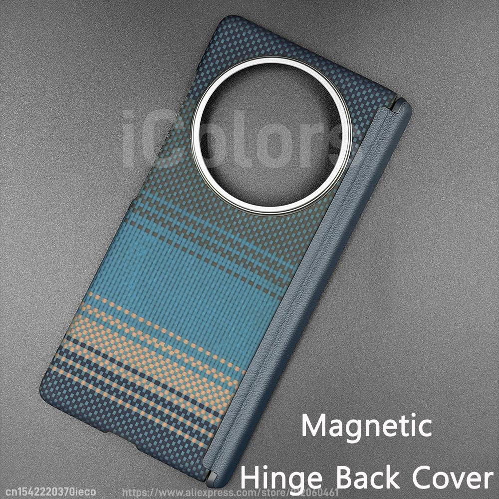 For Vivo X Fold 6 Hinge Case Aramid Carbon Fiber Magnetic Hinge Protection Case with MagSafe Central Axis Cover Super Slim Cover
