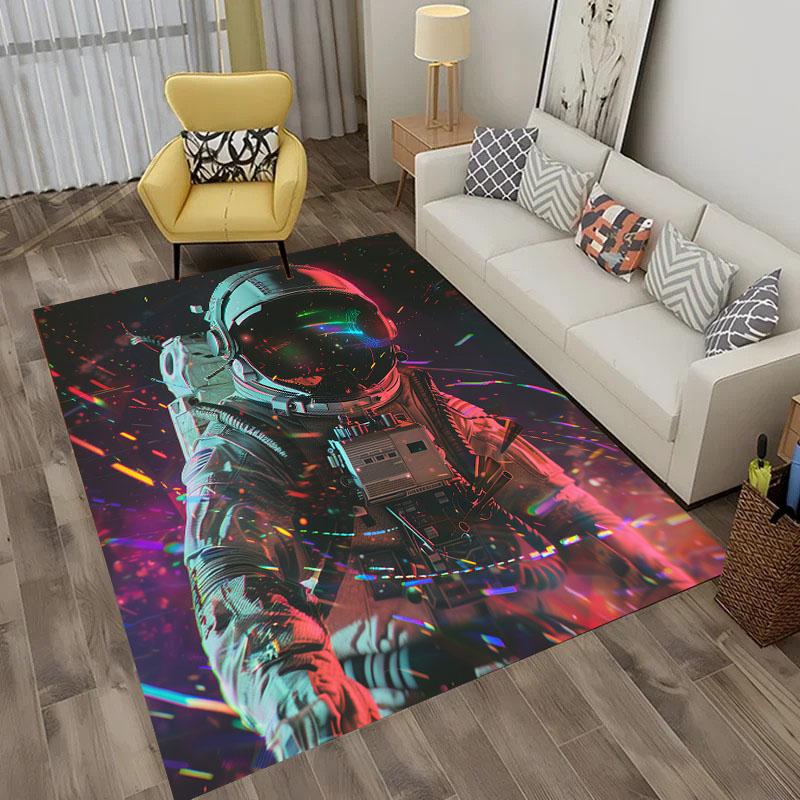 Modern Cartoon Space Rocket Carpet For Living Room Decoration Rug Porch  kids Bedroom Sofa Table Non-slip Floor Mat Home Doormat