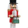 Wooden Nutcracker with Calendar Desktop Ornament Table Centerpiece Christmas Party Decoration for
