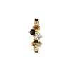Clicker Hoop Earring With Colorful Zircons - Cocr Nf - Gold - K-066 1.2/8