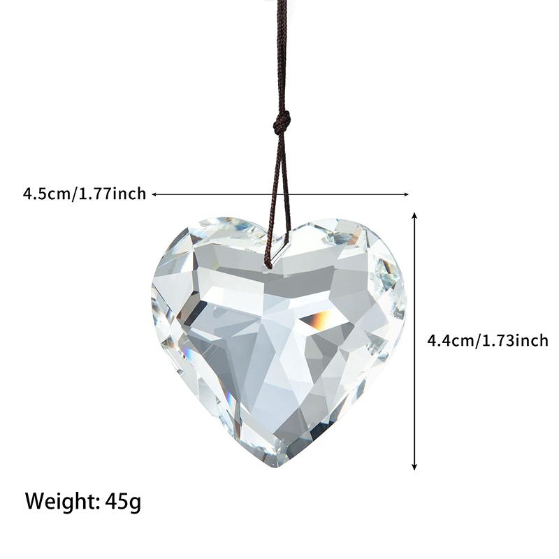 

Sun Catchers Decoration, Heart Love Crystal Windchimes, Window Craft Garden Hanging Pendant Ornament