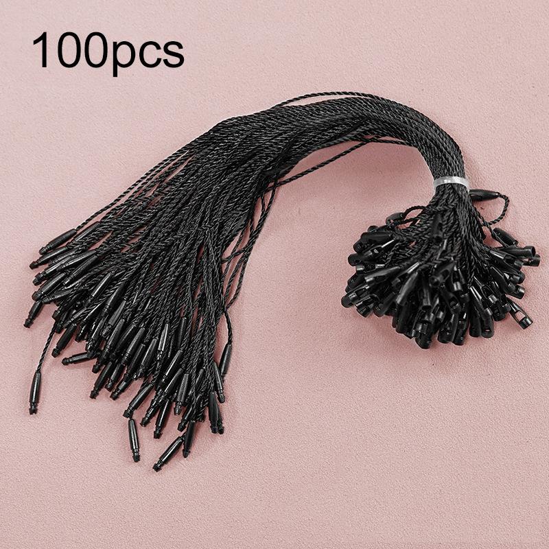 100 Stück Faltbare Hängeetikett-Karton-Hängeseil-Ornamente-Zubehör-Aufbewahrung-Haarseil-Armband-Verpackungskarte-Nähen-TMZ