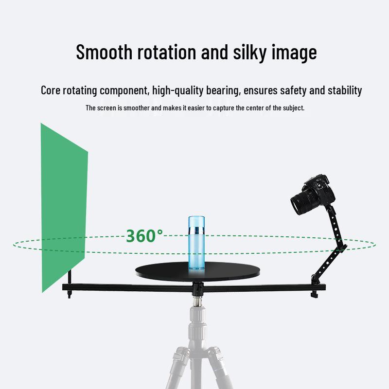 Adjustable 360° Rotating Turntable for Still Life Photography - Foldable Shooting Equipment