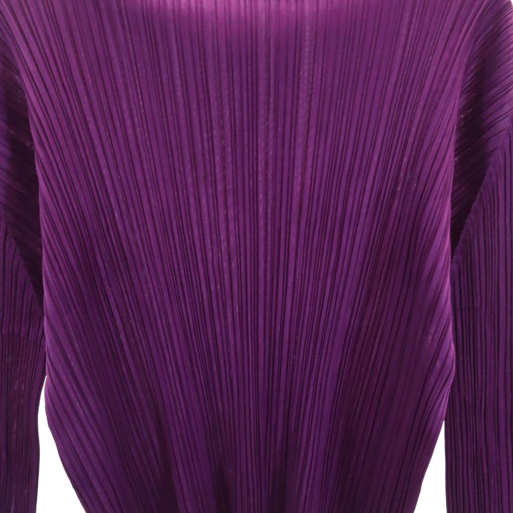 PLEATS PLEASE Made In Japan Long Sleeve Pleated Cut 3 Purple Women Used