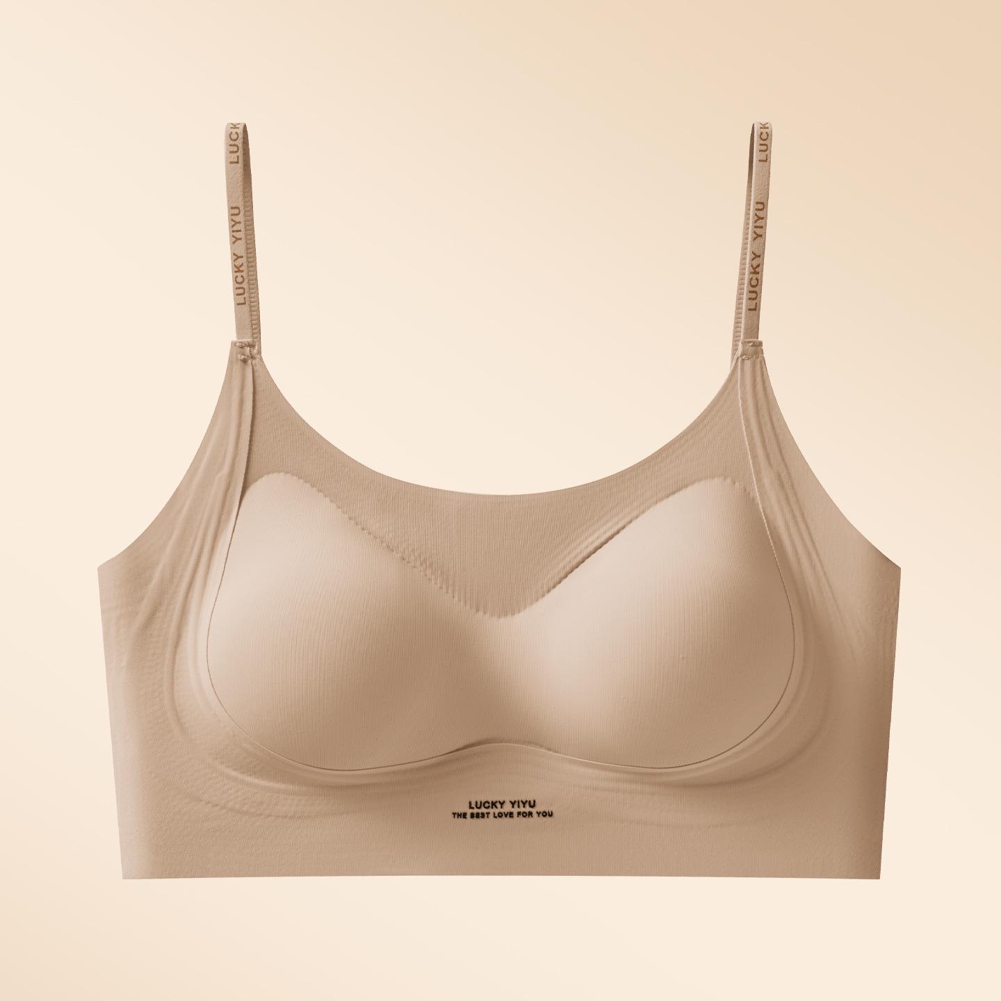 Seamless Strapless Foundation Bra: Thick Cup, Anti-Sagging, No Underwire, Small Chest Enhancement Thin Cup M телесный