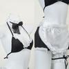Night Listen Lingerie: Sexy See-Through Maid Role Play Set with Open Crotch, 3-Piece Women's Temptation Uniform