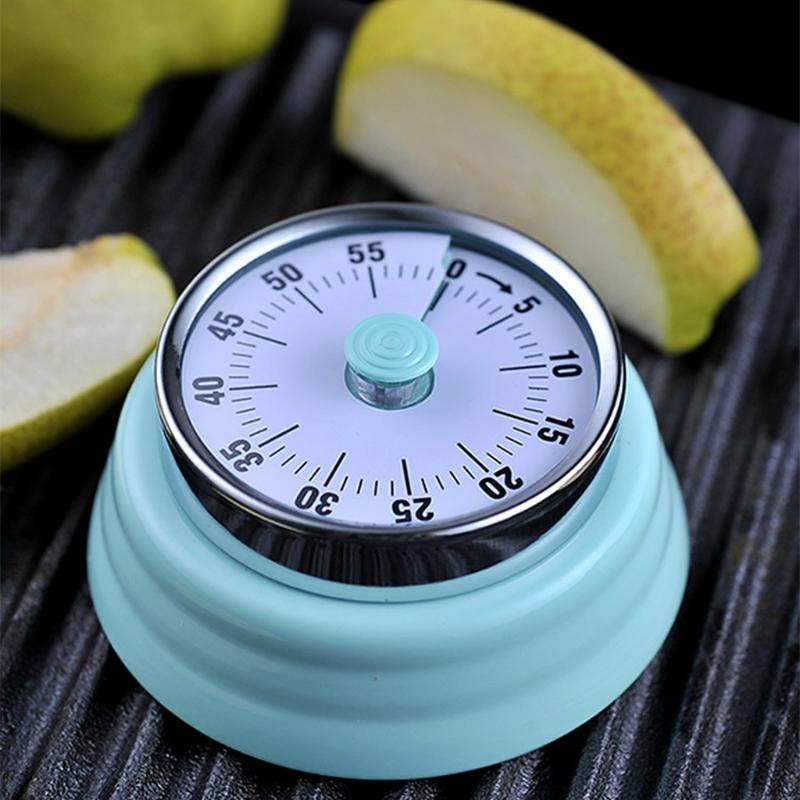 Mechanical Visual Timer Small Magnetic Kitchen Countdown Timer with Loud Alarm for Kids and Adults Baking Cooking