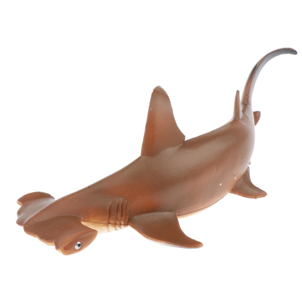 2pcs SHARK Sealife Toy Model Animal Figure - 22cm Solid Plastic