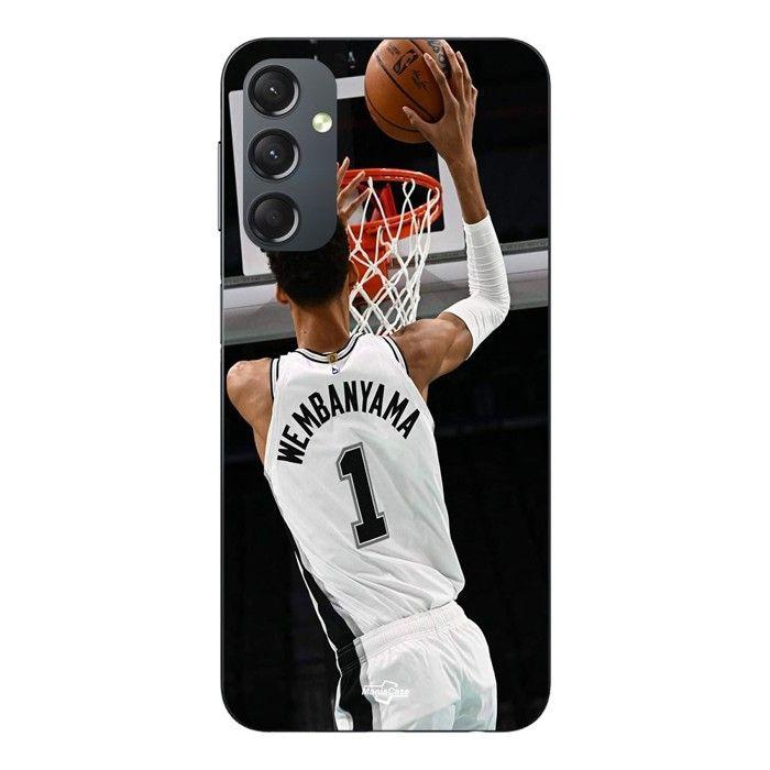 Coque de téléphone - MANIACASE - Samsung Galaxy A05s - Silicone TPU - Noir - Victor Wembanyama n°1 schwarz