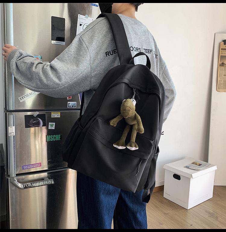 Farbverlauf College-Rucksack: Hongkong-Stil, Großes Fassungsvermögen, Nylon, Spritzwassergeschützt, Schultertasche für Herren.