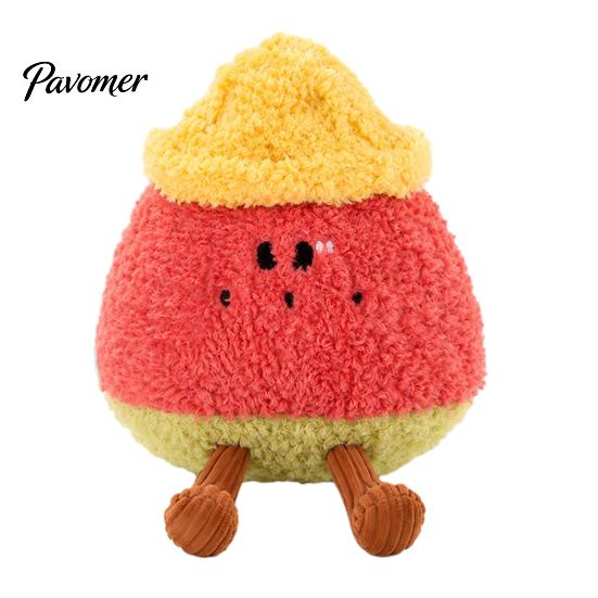 Plush Toys for Pets To Bite Fruit Dog Toy with Bell, Squeaky Interactive Chew Toy, Safe Small Dogs Soft Stuffed Medium Biting Shaking Boredom