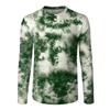 Spring and Autumn Round Neck 3D Tie Dye Printed T-shirts Fashionable Casual Long Sleeved Men's T-shirts
