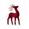 Glittering Glitter Deer Decor Flocking Fabric PVC Christmas Deer New Xmas Tree Pendant  Home