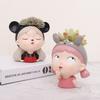 Cute Girl Mini Garden Pot, Cartoon Portrait Flower Pots for Succulents Planter, Fairy Garden Decorative Figurine Desktop Decor