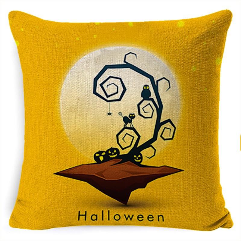 Throw Pillow Halloween Pillow Case Linen Car Cushion Sofa Pillow Case Nordic Style