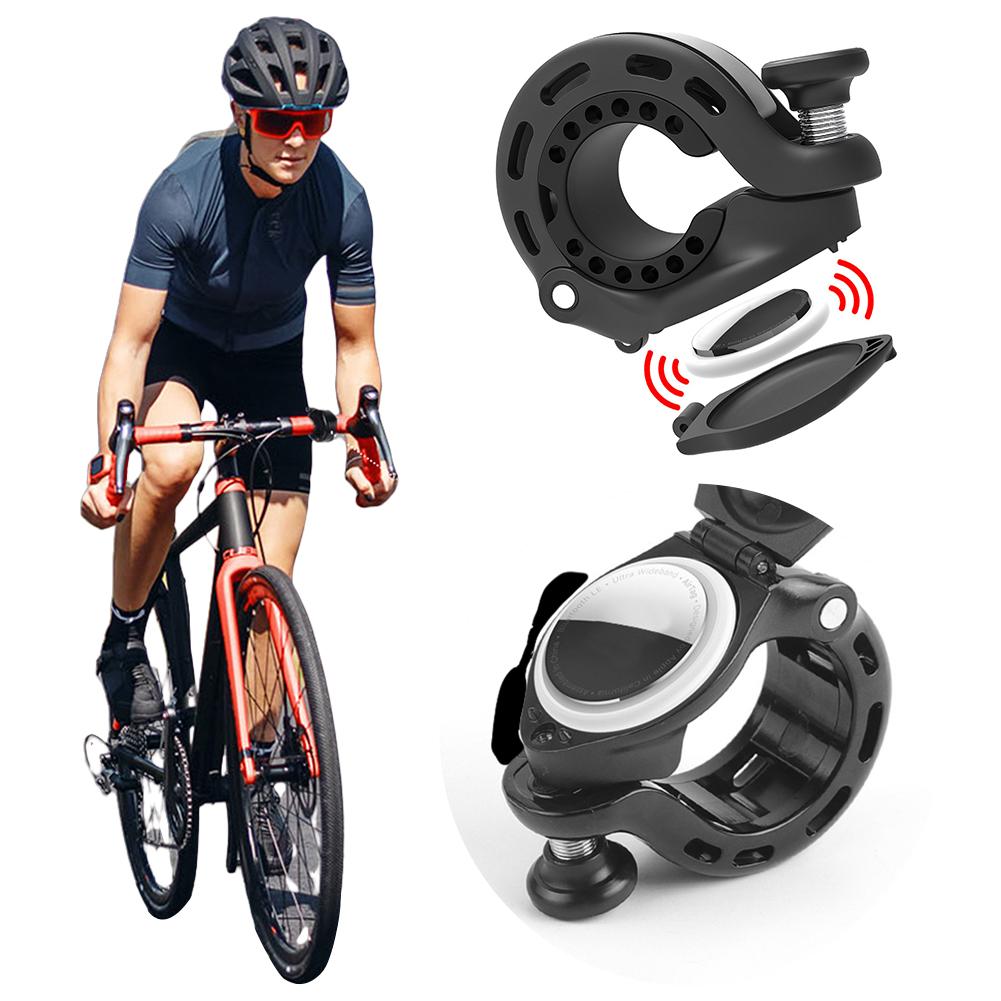 Bicycle Bell for AirTag Aluminium Alloy Mountain Bike Bell Anti-Theft Bike Handlebar Bell for Road Bike Ebike MTB