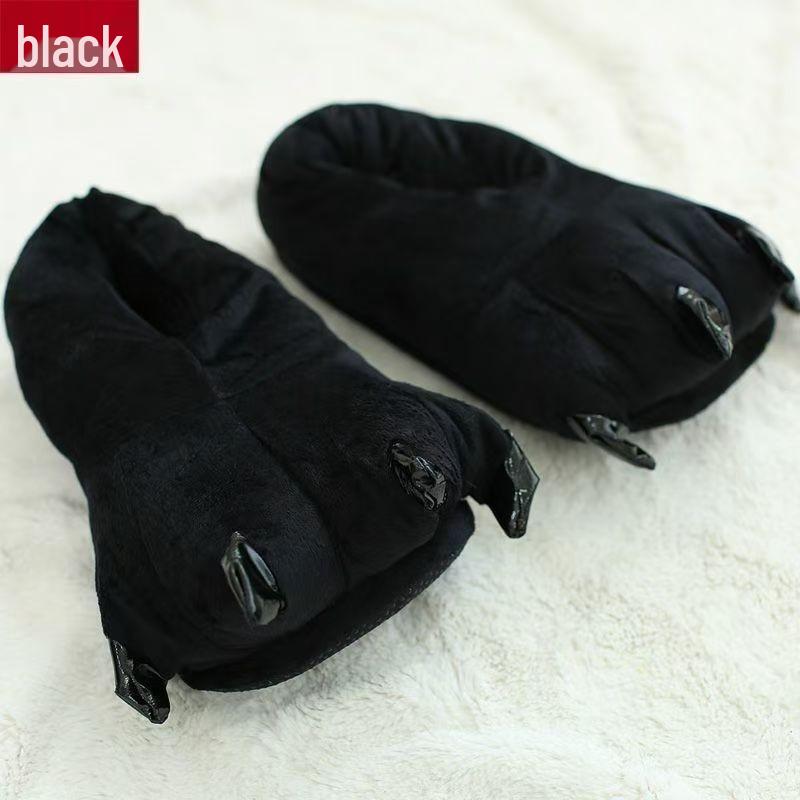 Claw Shoes: Unisex Autumn/Winter Cozy Velvet Slippers with Wrap Heel In Various Colors, Available In Large Sizes