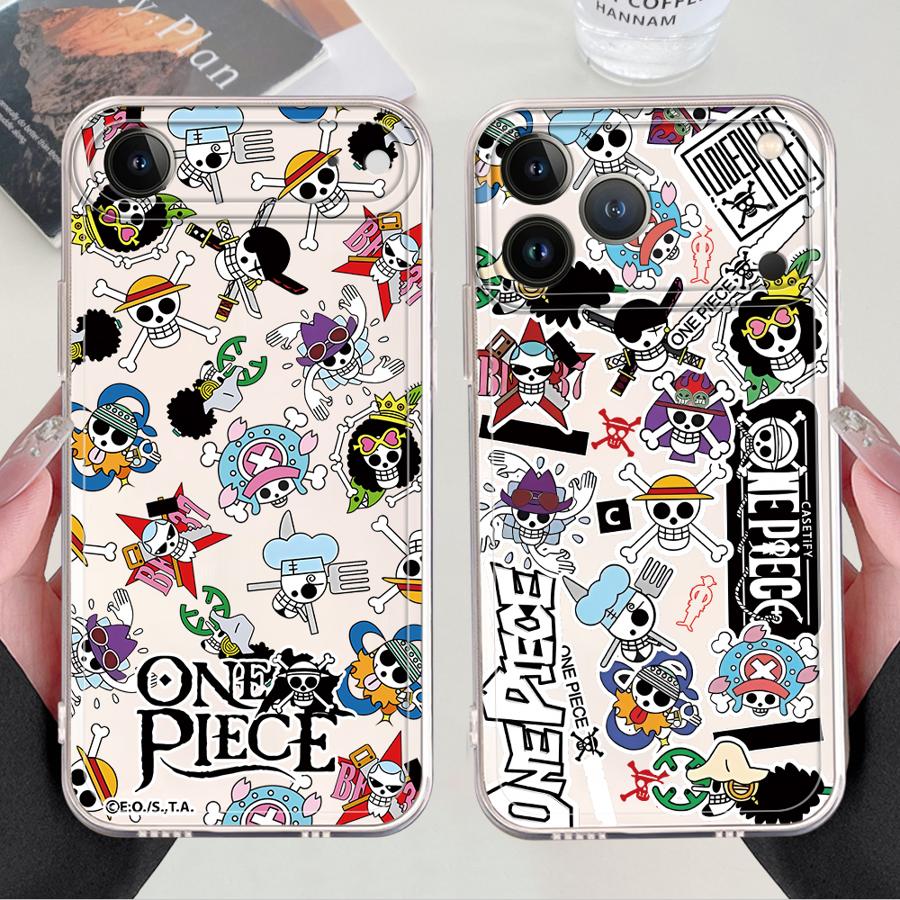 Case for iPhone 17 Pro Max 12 Mini 15 14 Plus 7 8 XR 16 11 13 Pro Air XS Max Soft Phone Cover Cartoon One Piece