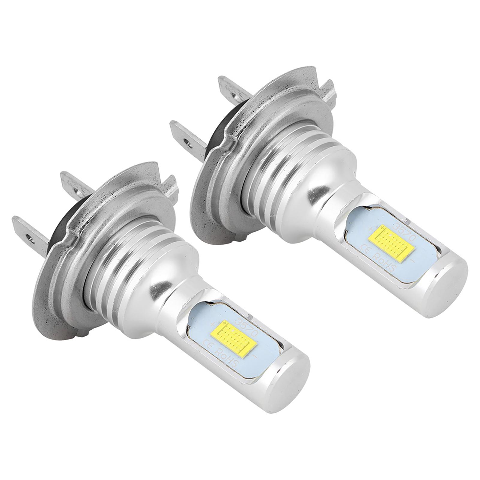 2Pcs 80W 6000K Universal H7 LED Car Fog Lights Lamp White 12V