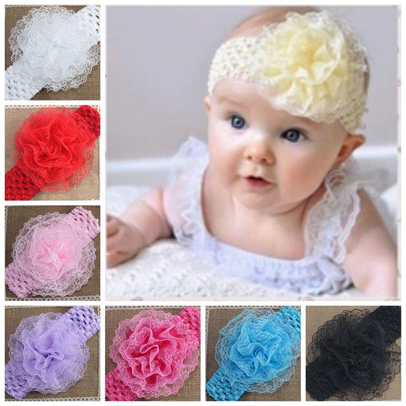 Clearance: Lace Flower Baby Headband – Elastic, Stylish for Kids