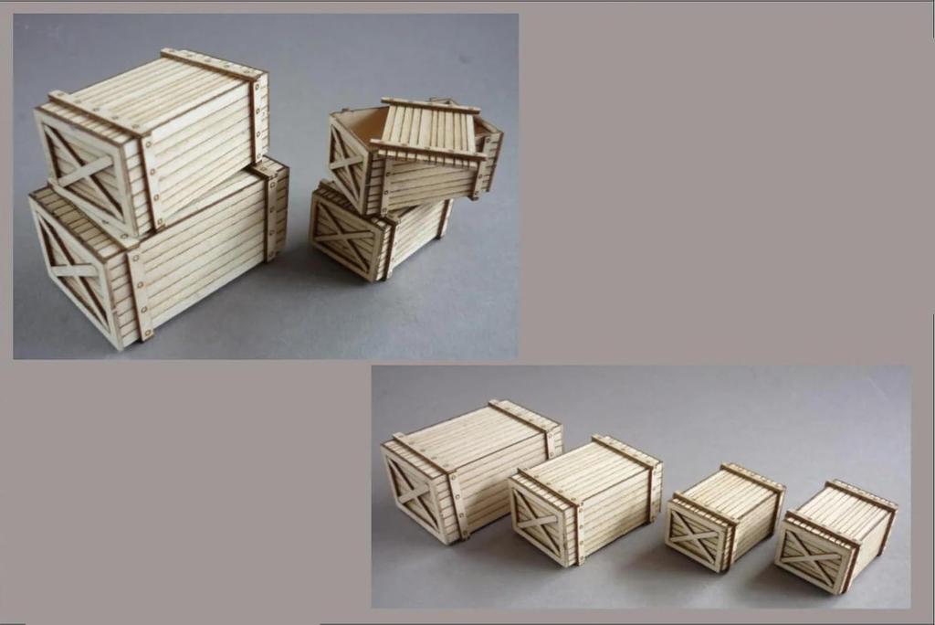 RT Diorama 1/35 Maßstab Holzkasten Set Nr.. 1 Miniaturzubehör RTD35550 (Landschaft)