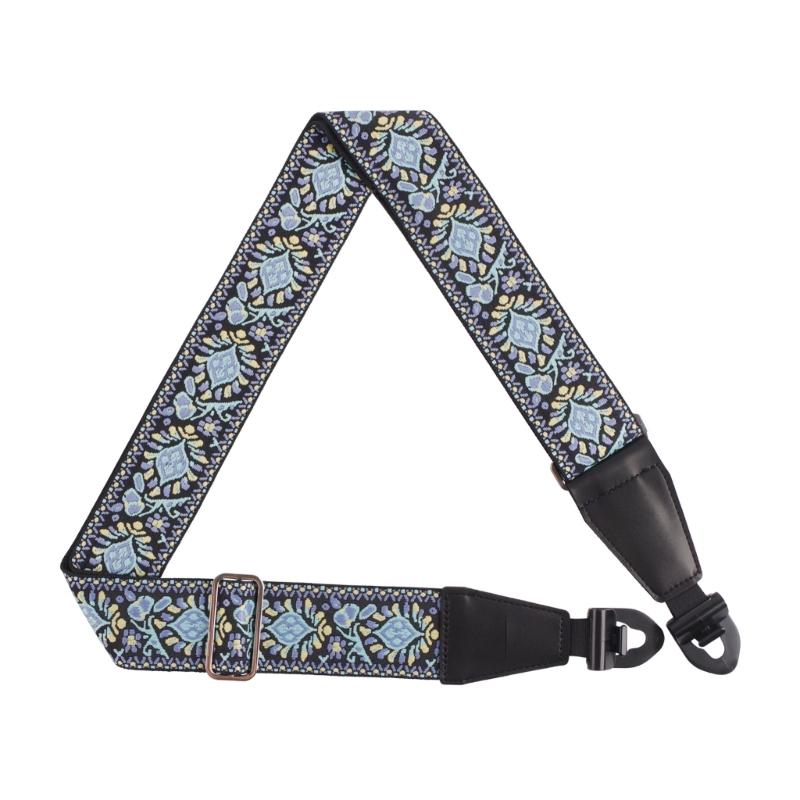 Adjustable Guitar Strap Acoustic Guitar Shoulder Belt Strap with Leather Ends Stringed Instrument Accessories