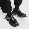 Male Leather Shoes Men's 2024 New Chunky Platform Retro Work Shoes Spring Autumn Low Top Man Casual Flats British Style Lace-up