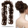 Sanas Frill Hair Extensions (1Pc) Elastic Stretchable Synthetic Frill Add Volume Wavy Messy Juda Bun Ponytail Maker DIY Hair Styles for Women And Gir
