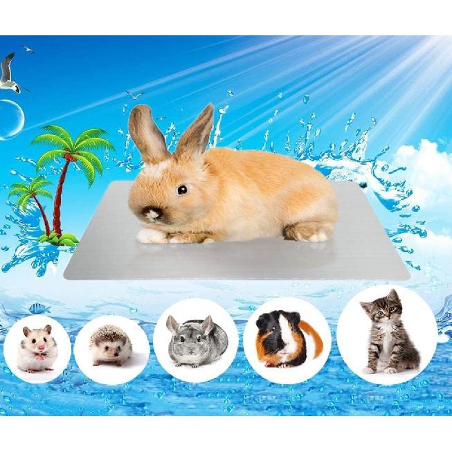 Comtim Rabbits Cooling Mat, Self Cooling Mat Pad for Hamster Guinea Pig Chinchilla Bunny Kitten Cat and Other Small Animals, Pet Cool Plate Ice Bed,