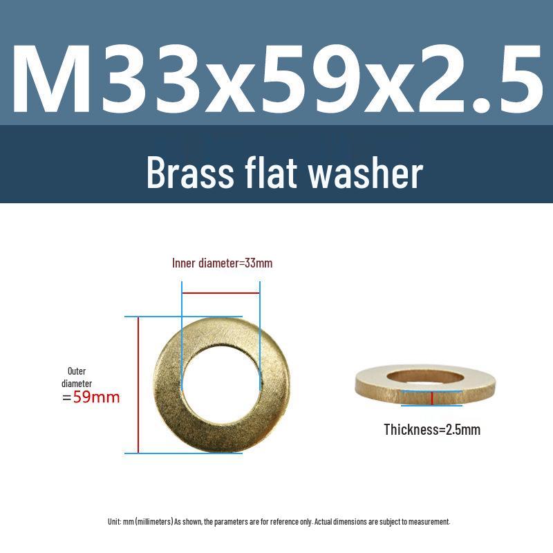 Yigu Durable Brass Flat Washers: M2-M12 Screws