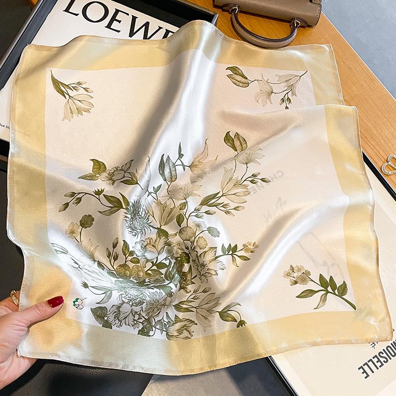

53 * 53 см шелковичный маленький квадратный шарф многофункциональный профессиональный модный декоративный шелковый шарф для весны и осени теплая шаль 53*53cm