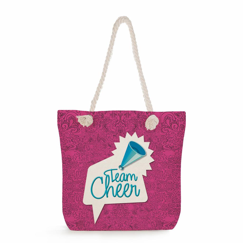 Gymnastics print thick rope single-shoulder beach bag 7245 CLE