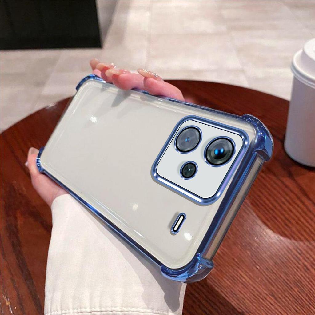 Case for Xiaomi Redmi Note 13 Pro+ 5G Electroplated Color Border Clear Phone Casing Cover