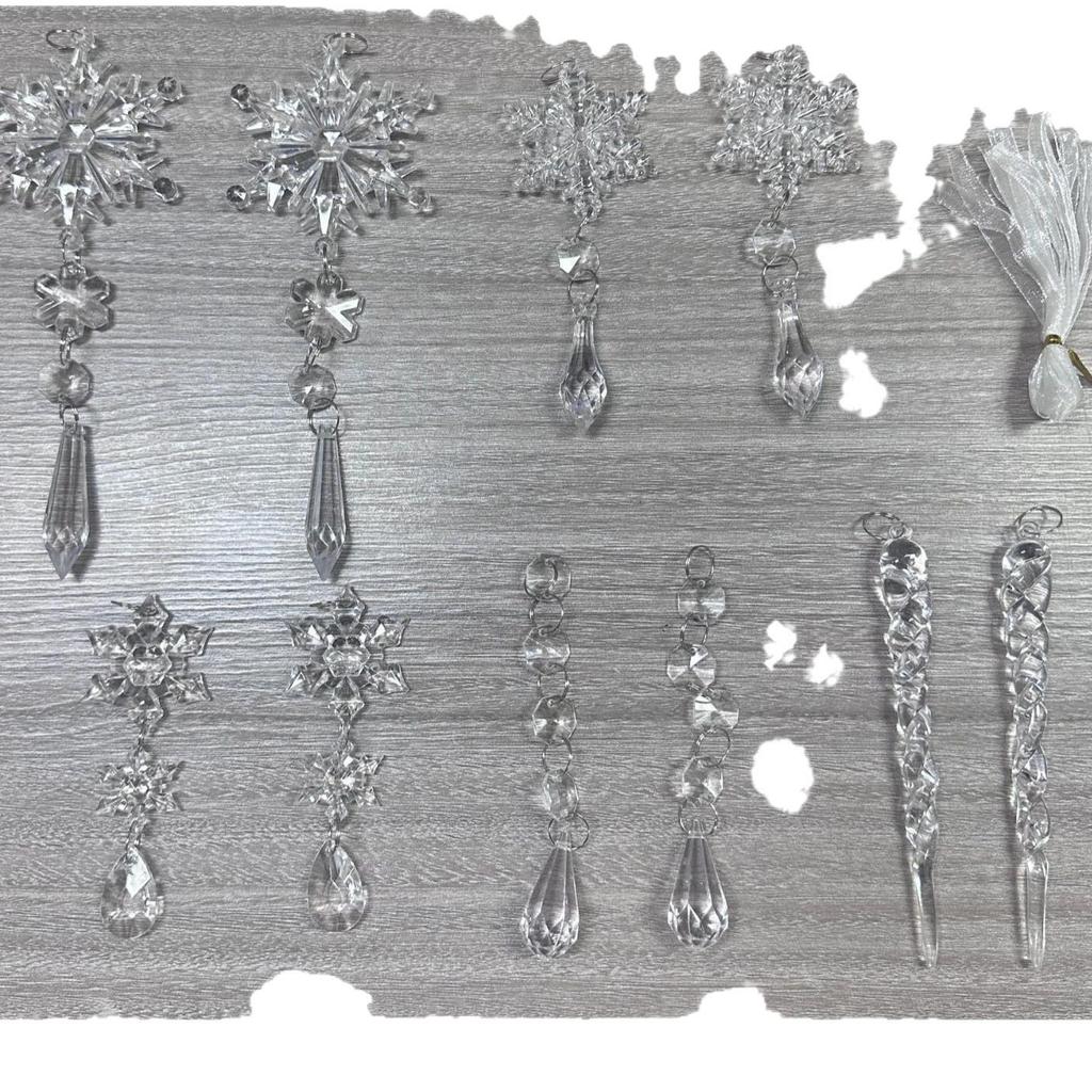 Transparente Acryl Schneeflocken Eiszapfen Weihnachtsdekorationen