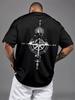 Summer Harajuku Retro Compass 3d Print Breatha Quickdry Unisexs Largesized Tshirt Outdoors Leisure Sports Parentchild Clothing