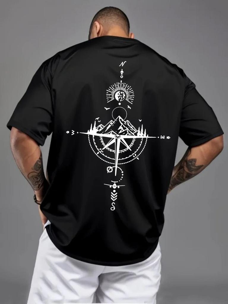 Summer Harajuku Retro Compass 3d Print Breatha Quickdry Unisexs Largesized Tshirt Outdoors Leisure Sports Parentchild Clothing