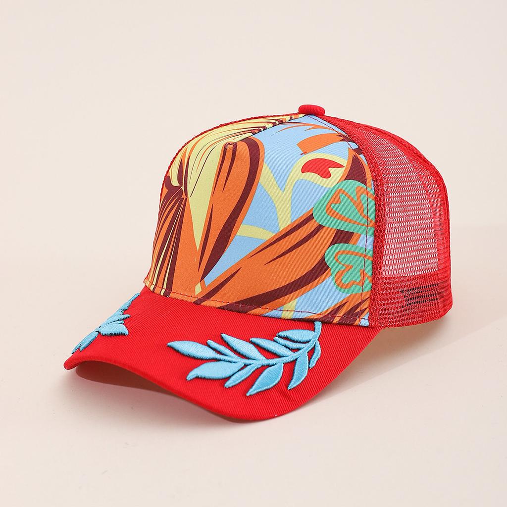 2026 New Embroidered Printed Mesh Cap Outdoor Traveling Breathable Duck Tongue Hats Men's and Women's Sunshade Baseball Caps