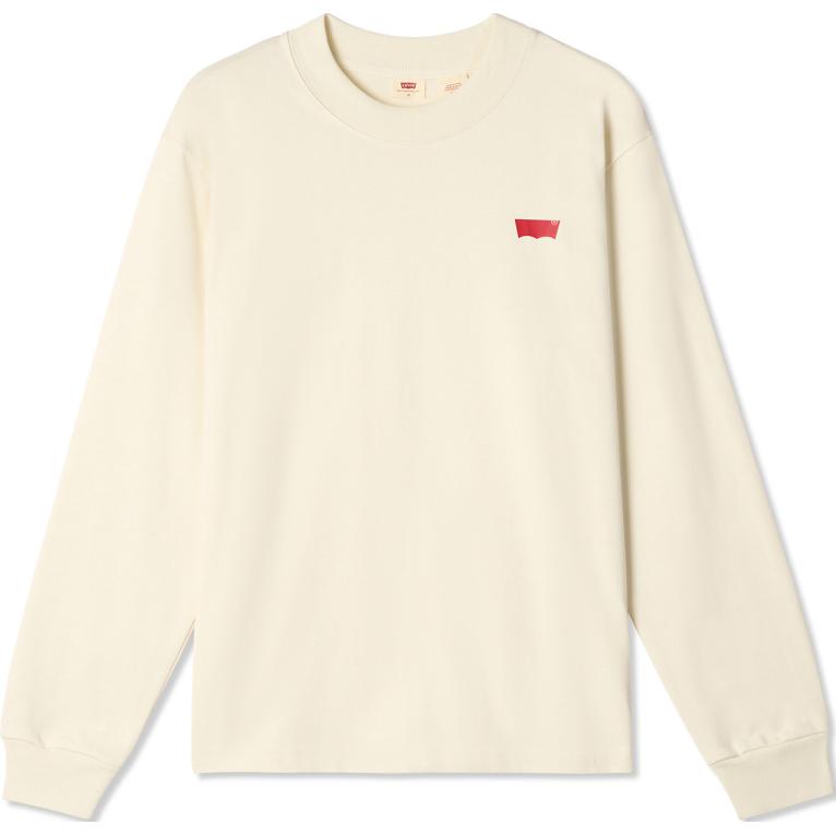 

Levis American Crew Neck Свитшот с принтом логотипа Свободный Удобный Хлопковый С длинным рукавом Мужской свитшот Молочно-белый 002HJ-0000 L