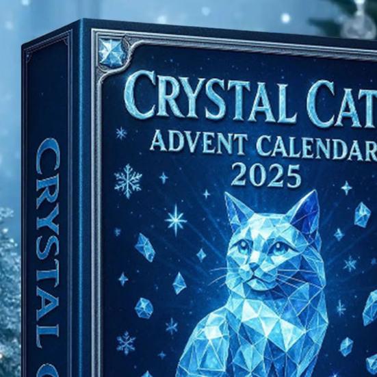 Faux Crystal Cat Advent Calendar 2025 Collectible 2D Acrylic Cat Pendant Set 24 Days Christmas Countdown with 24 Different Breeds Kitten Ornaments