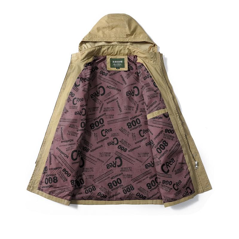 Giacca sottile da uomo primaverile e autunnale Giacca a vento da uomo casual con cappuccio da uomo taglie forti