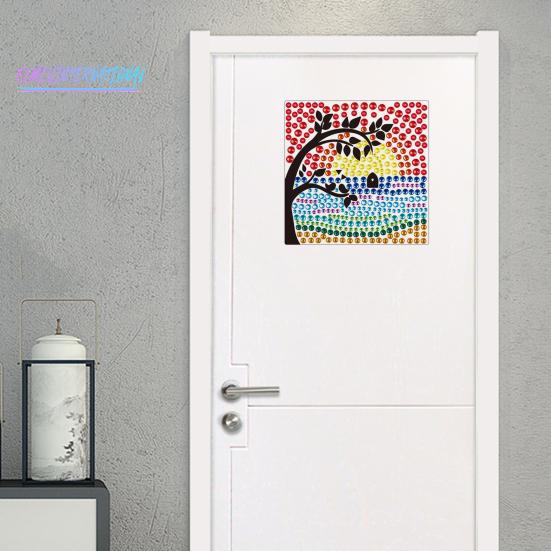 1 Set Diamant-Malerei-Aufkleber-Set, Cartoon-Frucht-Blumen-Muster, Strass-Aufkleber, Kunsthandwerk für Kinder und Erwachsene