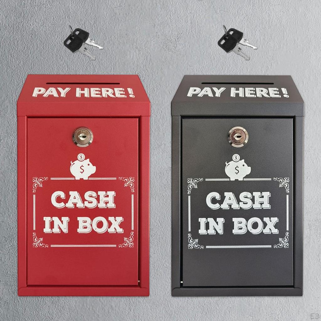 Kilitli ve Anahtarlı Para Toplama Kutusu, Güvenli Para Yatırma