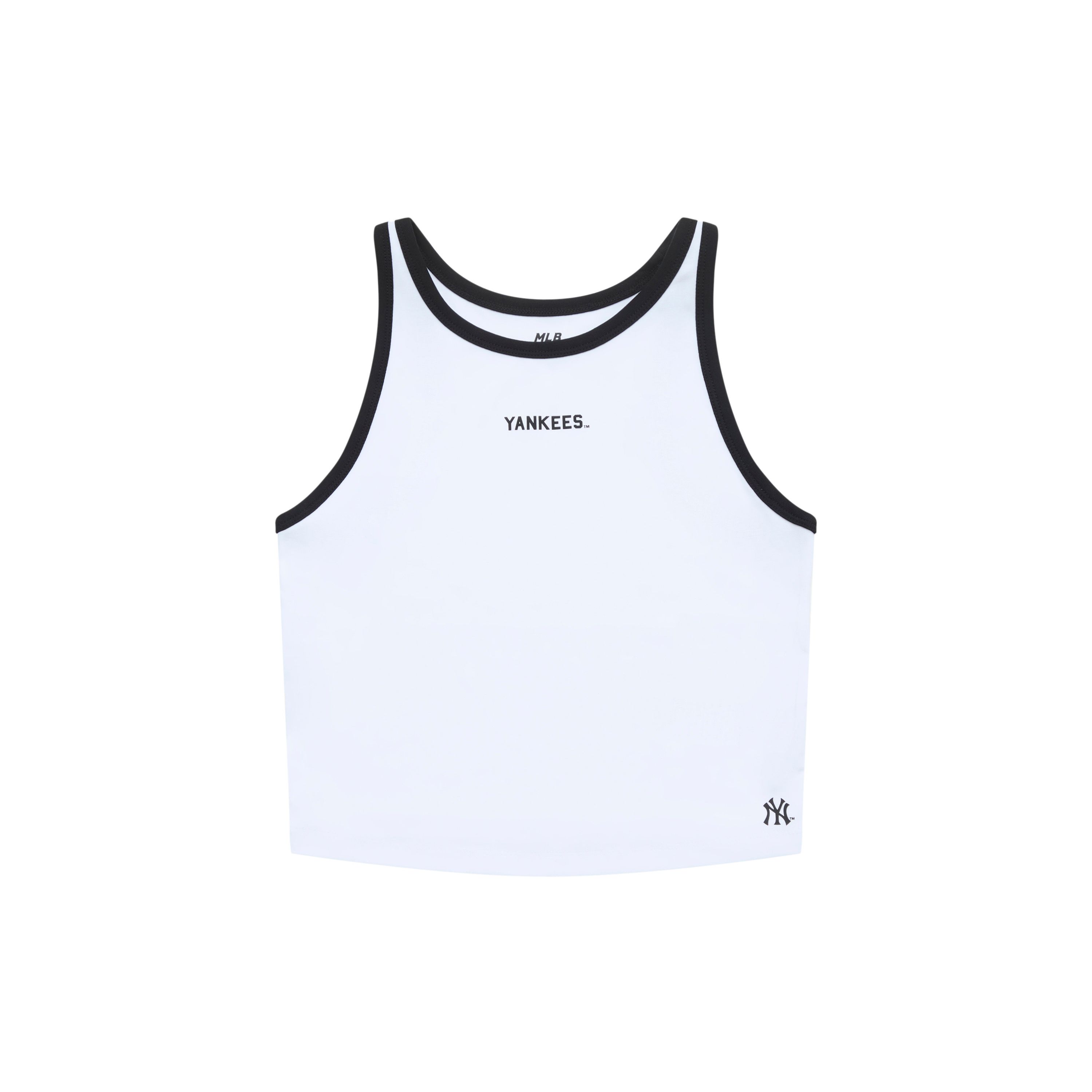 MLB College Stil New York Yankees SS25 Lässig Einfarbige Kleinem Logo Rundhalsausschnitt Schmal Geschnitten Ärmellose Weste Damen Oberteile 3FTOV0153-50WHS M black