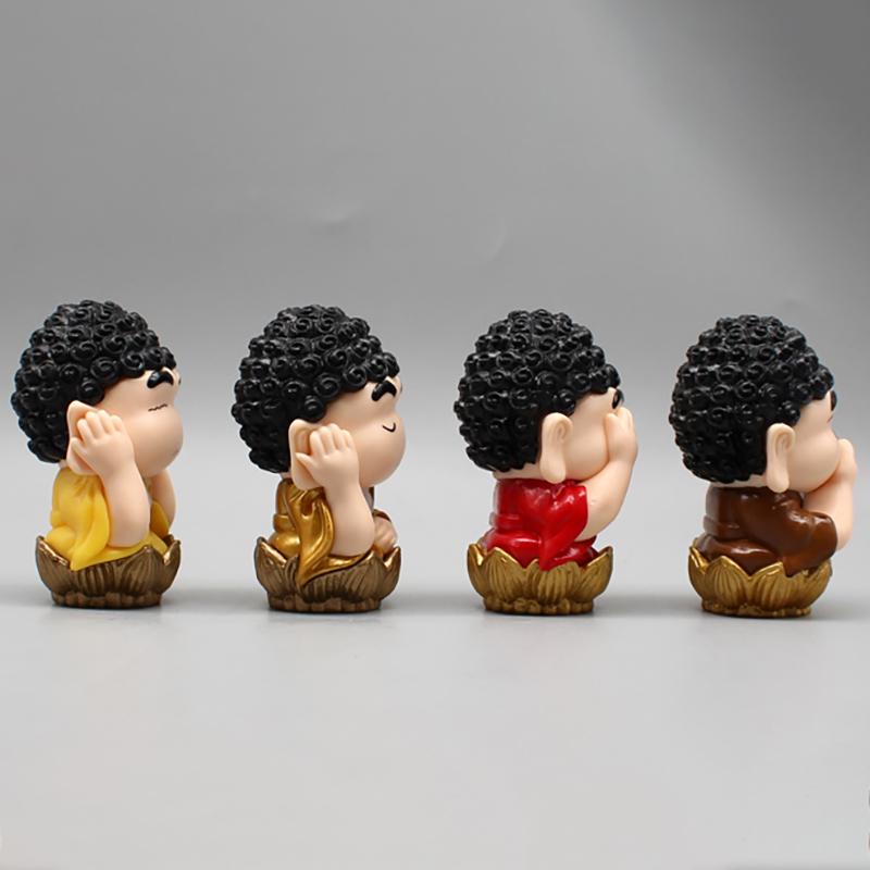 4pcs Crayon Shin-chan Action Figure Anime Shin-chan Cos Buddha Figuras Toys Kawaii Doll Car Model Ornaments Gift for Children