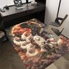 1pc Yin-Yang Fox Themed Rug for Home Decor, Non-slip Office Carpet, Chair mat, Outdoor Mat, Christmas and Halloween gifts-0731037